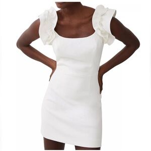 FRENCH CONNECTION WHISPER RUFFLED MINI DRESS Size 6 EUC